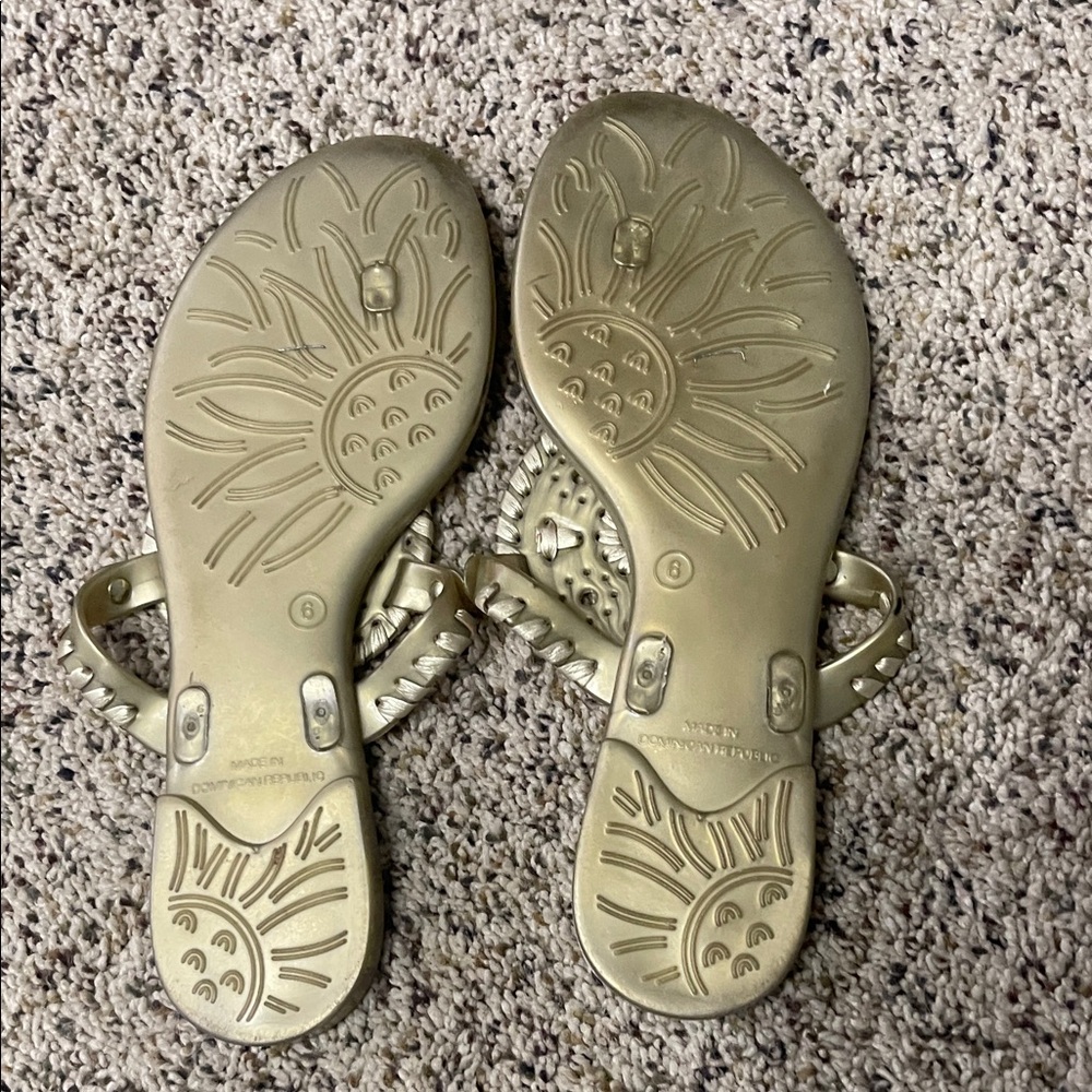Jack Rogers Metallic Gold Sandals - Picture 3 of 3